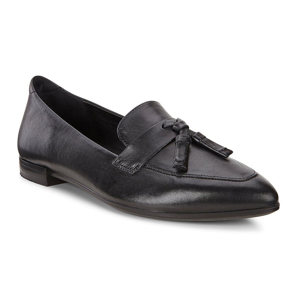 Ecco Shape Pointy Womens Ballet Flats In Black - India ILZ-938152